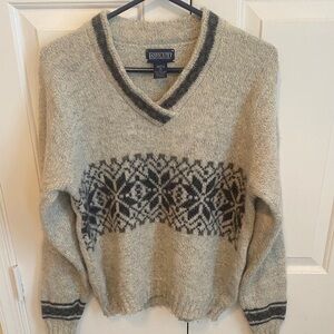 Vintage Virgin Wool Ski Sweater